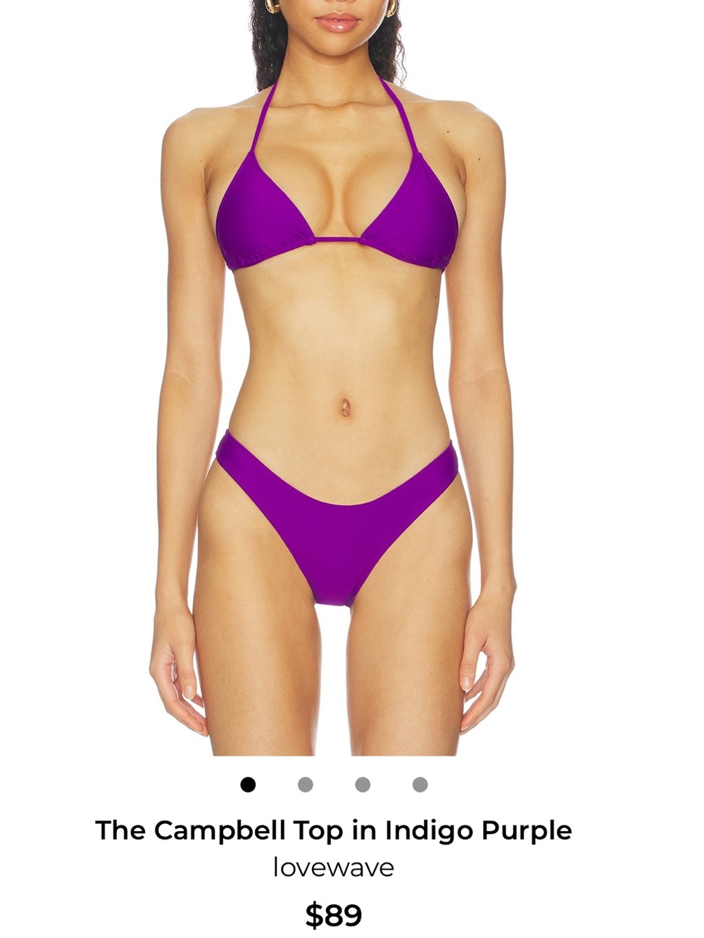 REVOLVE Indigo Purple Triangle Bikini Set Size XS NWOT